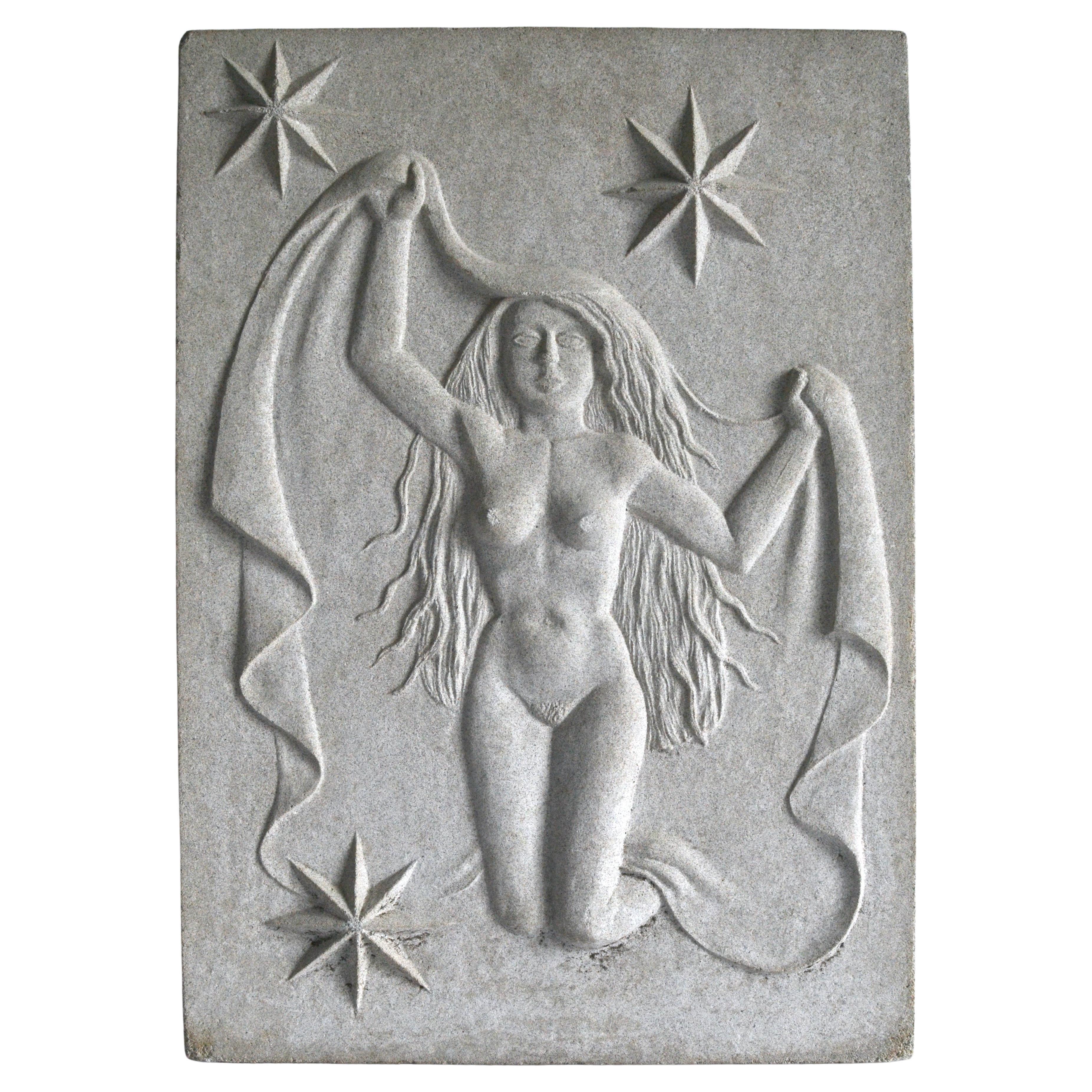 Zodiac Artificial Stone Relief Sign of Virgo, c. 1940