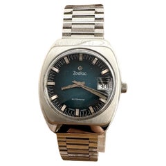 Zodiac Automatic Men's Blue Dial Date 722-913 Vintage Watch