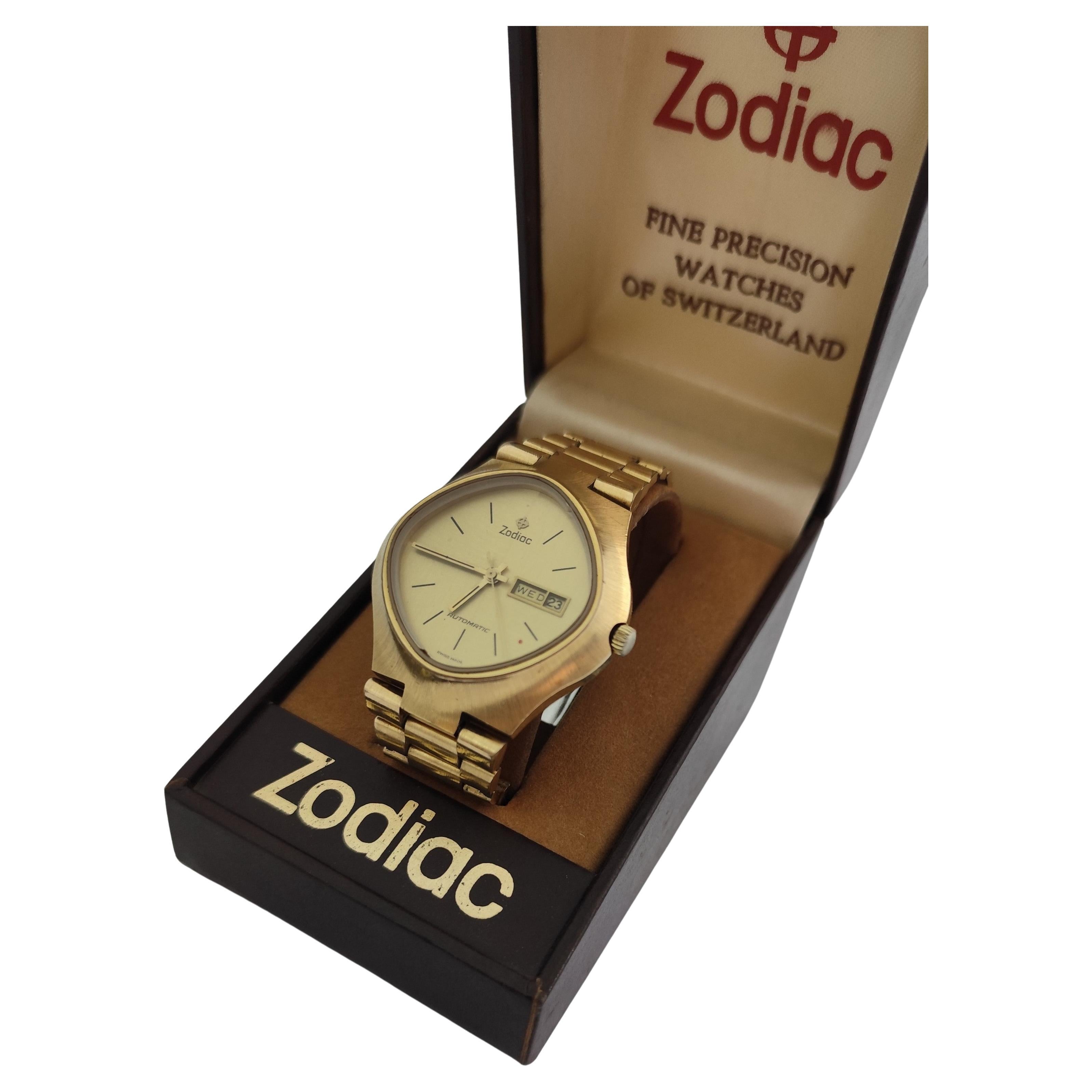 Zodiac Automatic Vintage Automatic OVERSIZE vergoldet Red Dot Watch Boxed