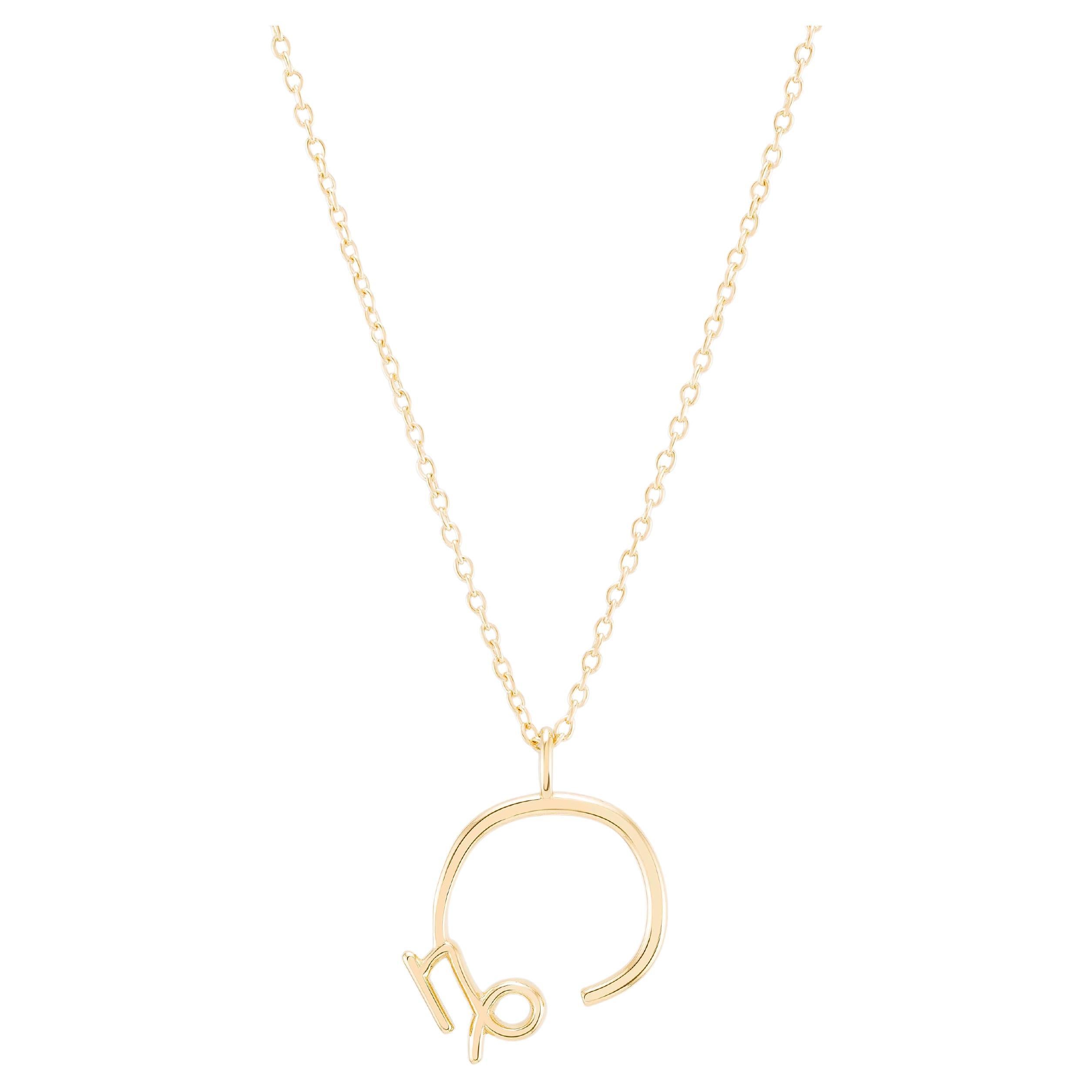Zodiac Capricorn 18k Gold Necklace