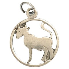 Zodiac Capricorn Silver Charm Pendant