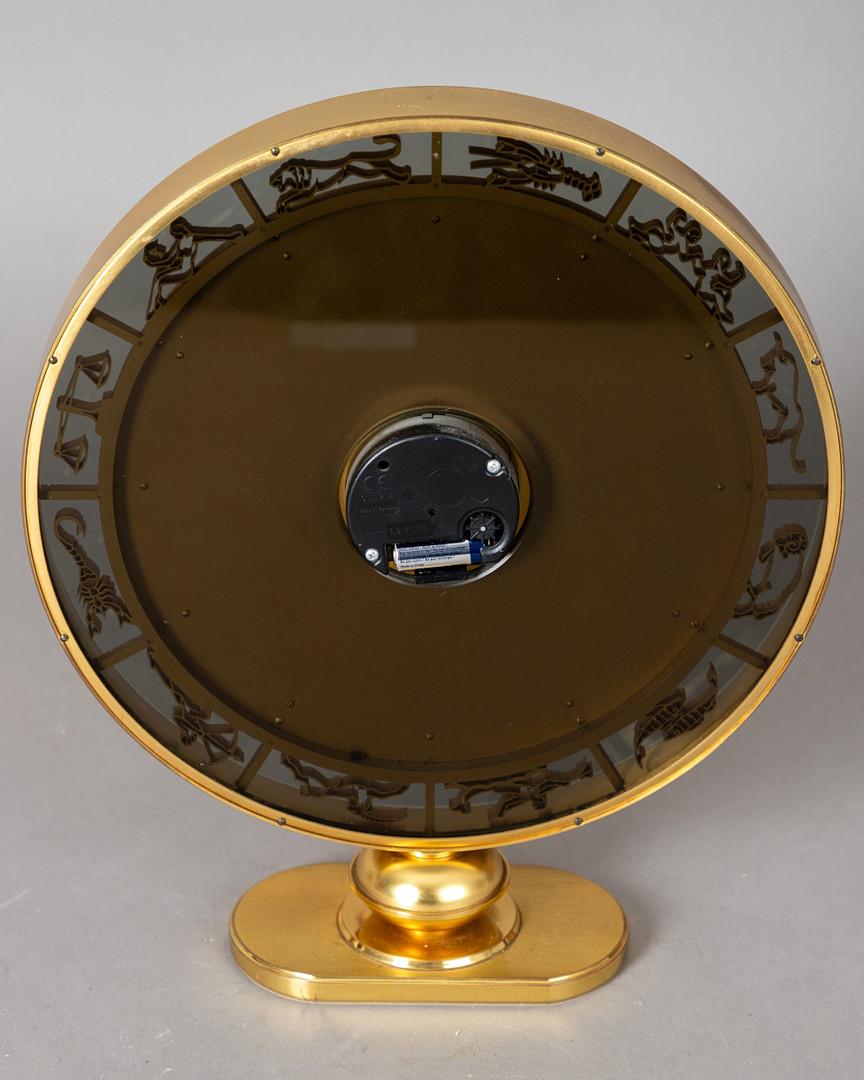 Zodiac Desk or Table Clock by Heinrich Möller for Kinzle In Good Condition For Sale In Vienna, AT