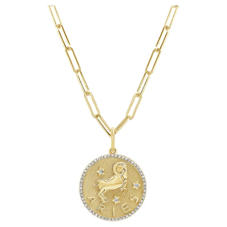 $28 Nordstrom ARIES Horoscope Sign Zodiac Pendant Goldtone Medallion NO CHAIN