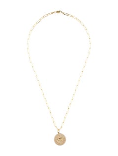 Zodiac Diamond Necklace 14K Yellow Gold 1/5 CT TDW Gifts for Her, Capricorn