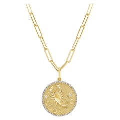 Collana con diamanti dello zodiaco in oro giallo 14K 1/5 CT TDW Regali per lei