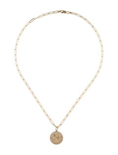 Zodiac Diamond Necklace 14K Yellow Gold 1/5 CT TDW Gifts for Her, Pisces