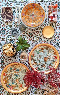 Vassoi in ferro dipinti a mano - Set di 2 Zodiac