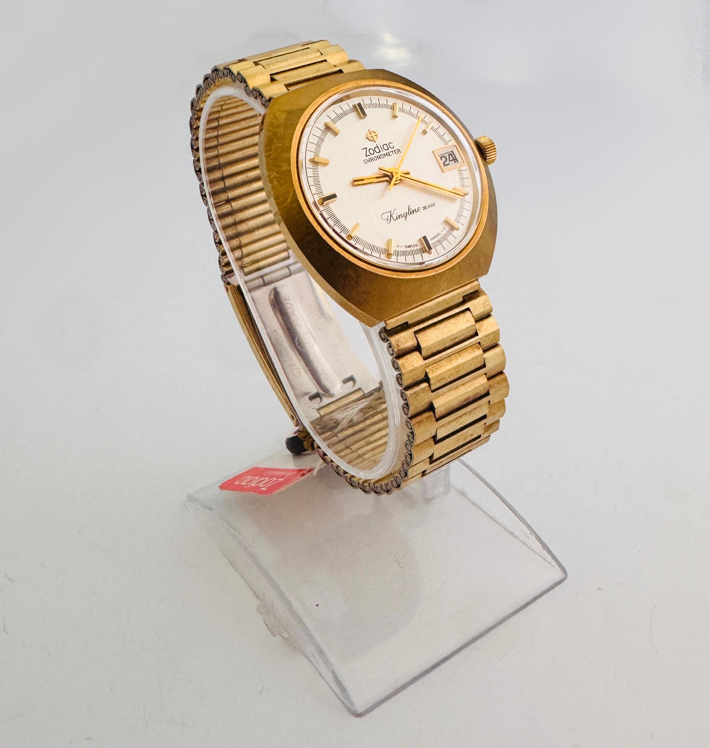 Zodiac Kingline Chronometer High Frequency 36000 AUTOMATIC Watch In Original Box For Sale 3