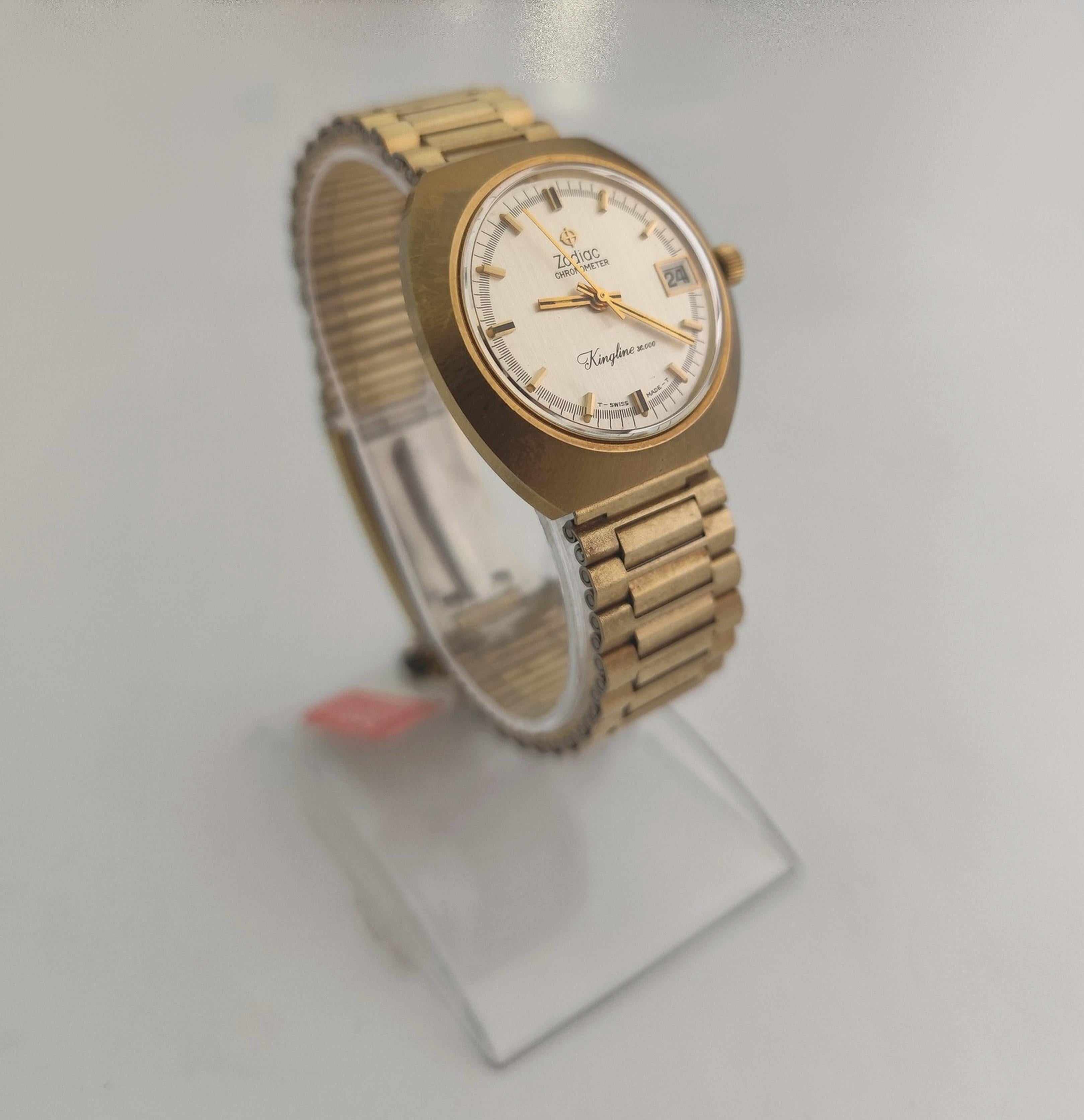 Zodiac Kingline Chronometer High Frequency 36000 AUTOMATIC Watch In Original Box For Sale 4