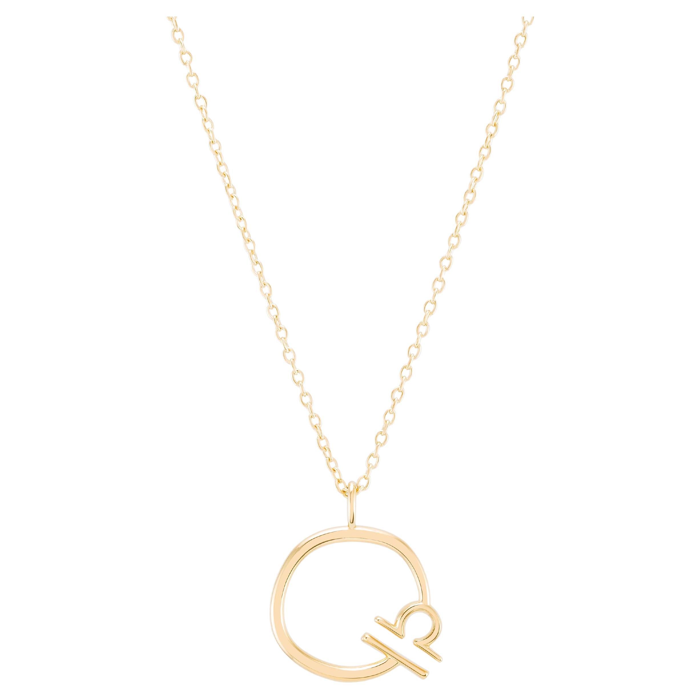 Zodiac Libra 18k Gold Necklace