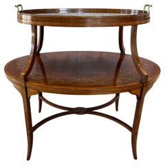 Zodiac Marquetery Mahogany Tea Table, 19th C