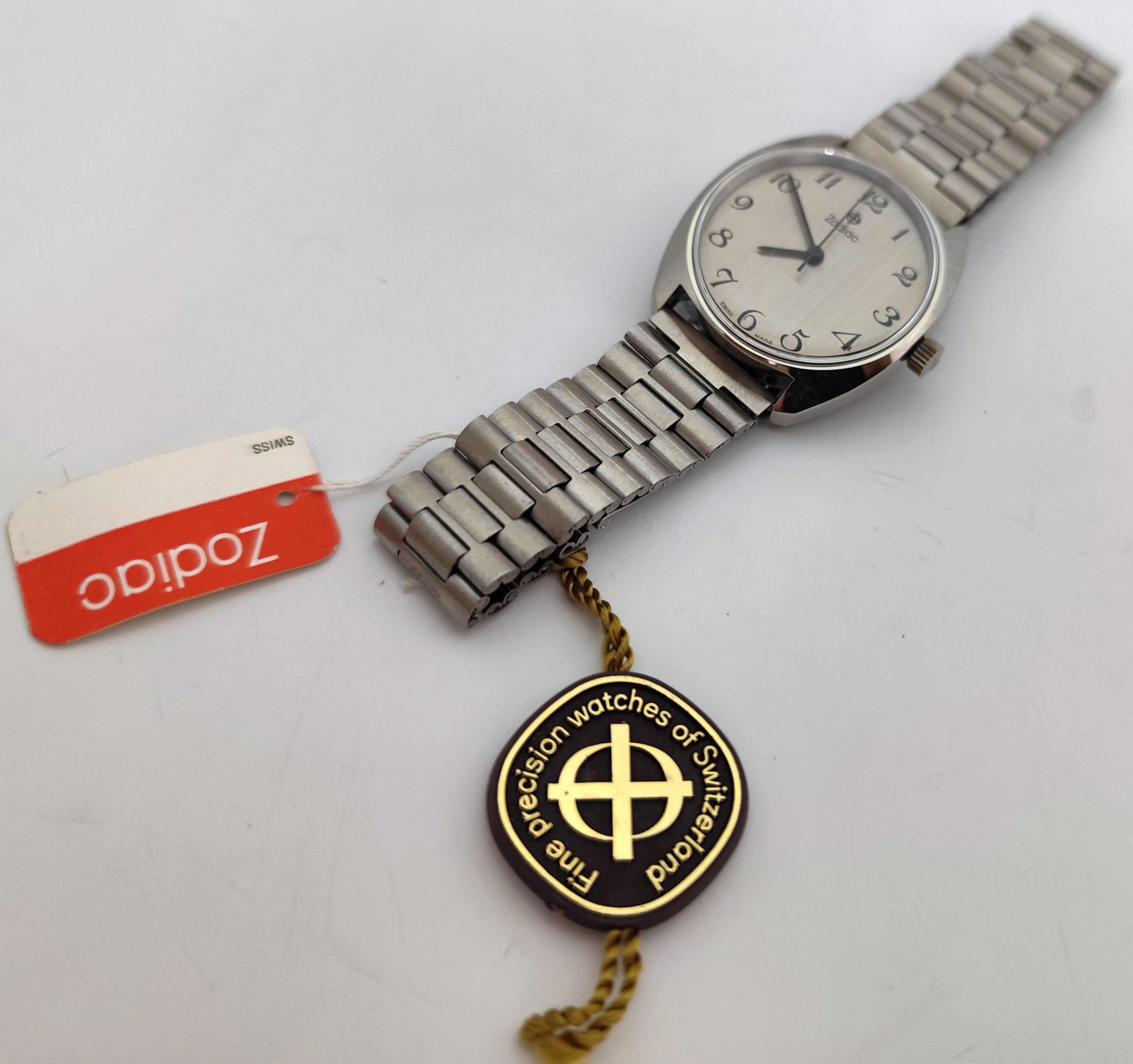 Zodiac OLYMPOS NOS Rare 612 105 Automatic Stainless Steel MEN In Original Box im Angebot 6