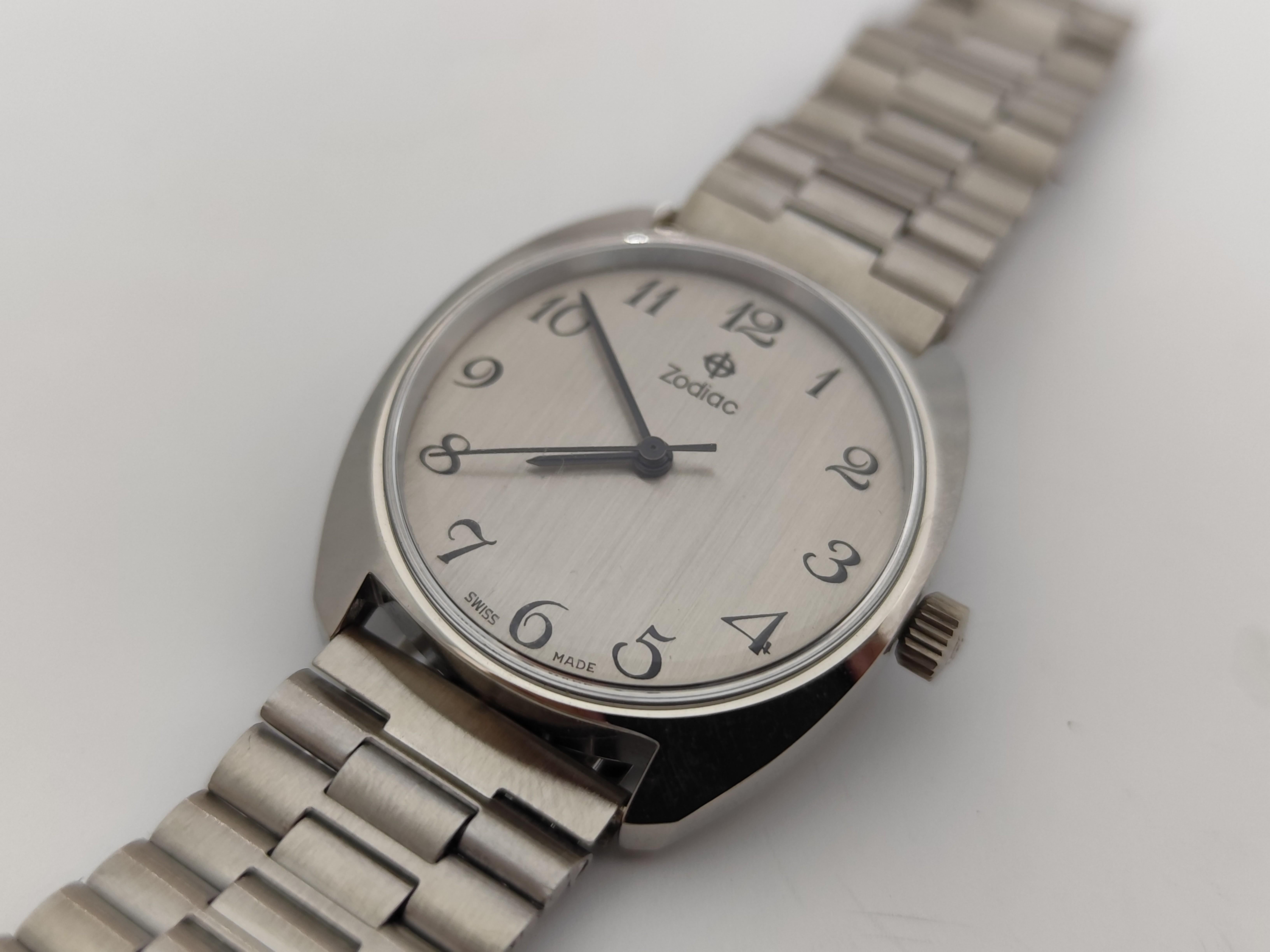 Zodiac OLYMPOS NOS Rare 612 105 Automatic Stainless Steel MEN In Original Box im Angebot 7