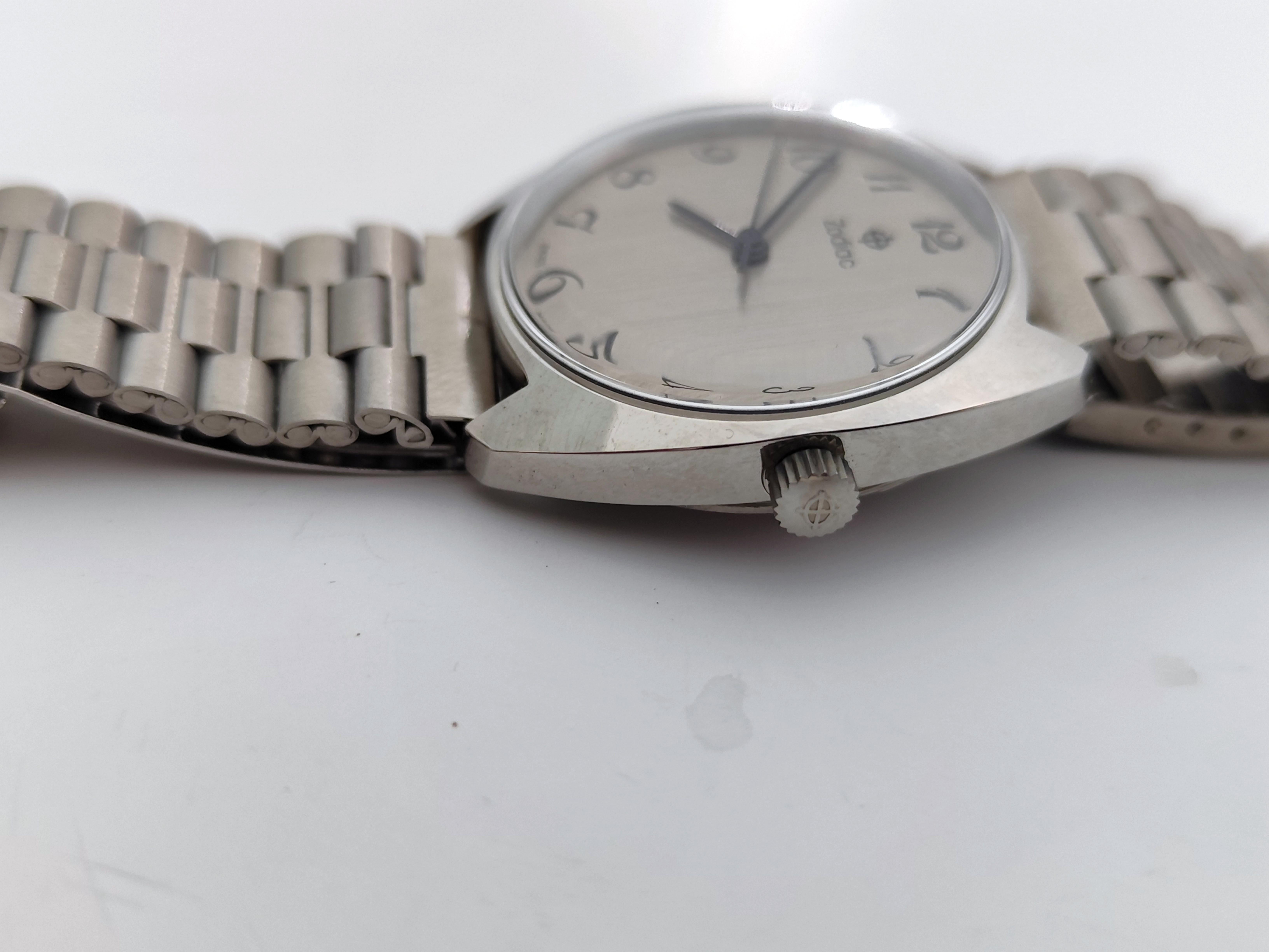 Zodiac OLYMPOS NOS Rare 612 105 Automatic Stainless Steel MEN In Original Box im Angebot 9