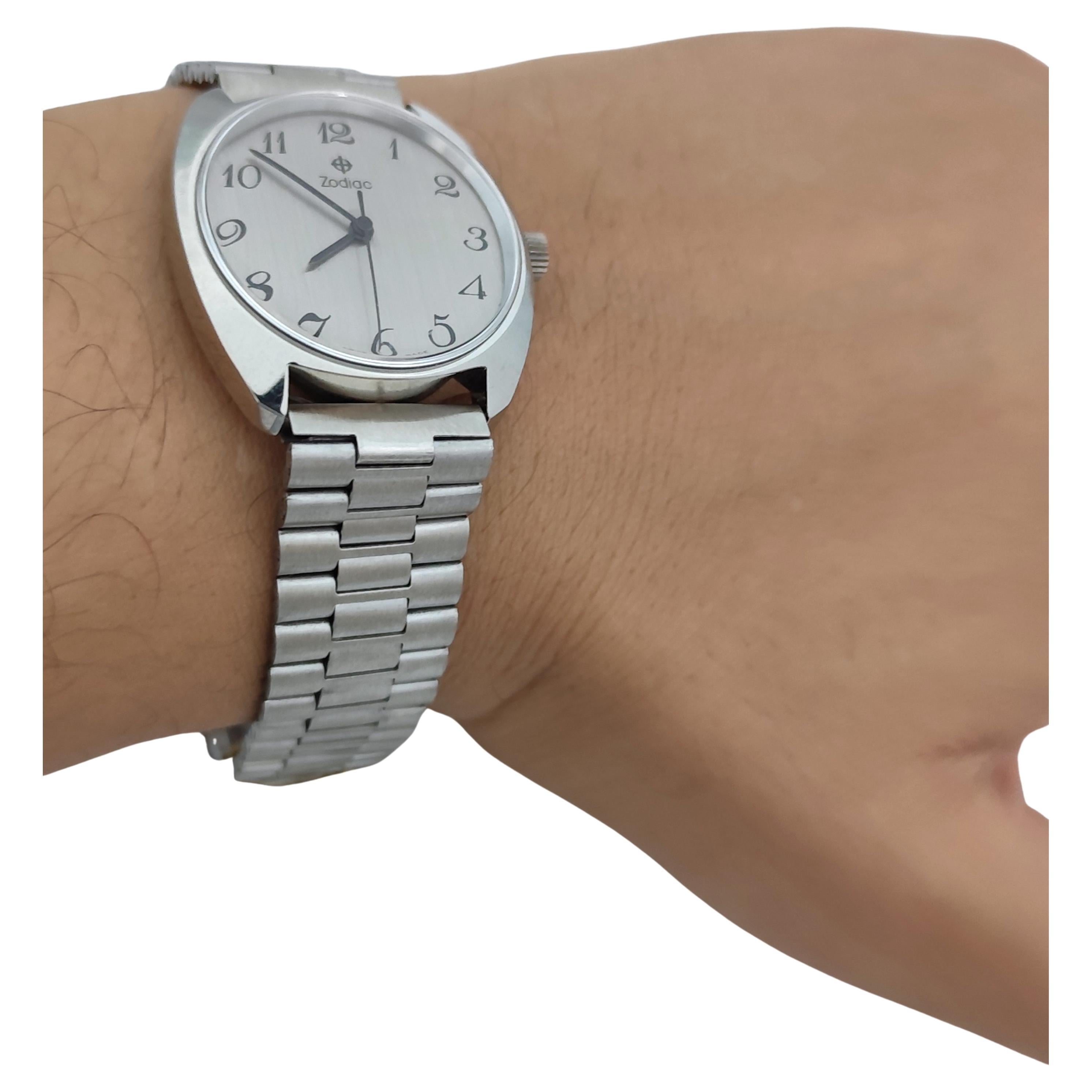 Zodiac OLYMPOS NOS Rare 612 105 Automatic Stainless Steel MEN In Original Box im Angebot