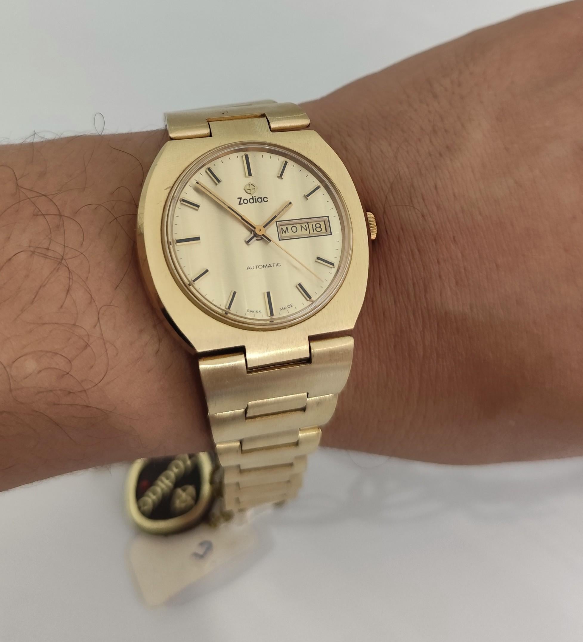 Zodiac OLYMPOS Ref 763.692 Shadow Strip Dial Automatic Watch In Original Box For Sale 6