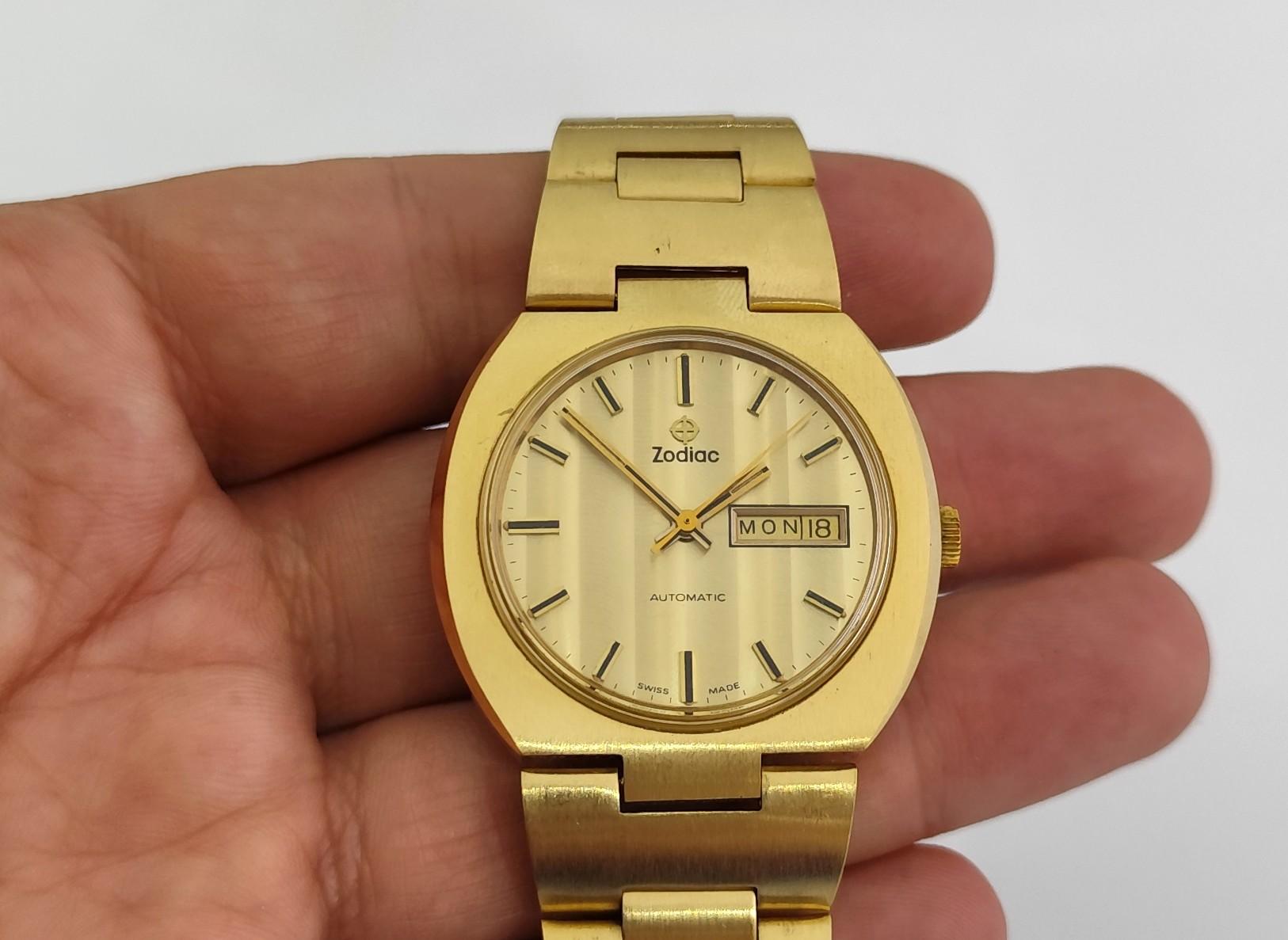 Zodiac OLYMPOS Ref 763.692 Shadow Strip Dial Automatic Watch In Original Box For Sale 5