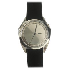 Vintage Zodiac Olympos Stainless Steel Asymmetric Watch
