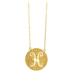 Zodiac Pisces 18 Karat Gold Plated Necklace Suneera