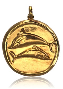 Zodiac Pisces 'Feb 19-March 20' Pendant Illias Lalaounis, 1970s
