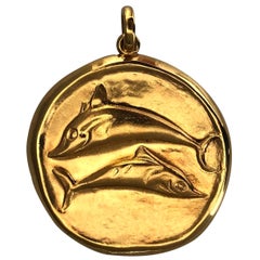 Vintage Zodiac Pisces 'Feb 19-March 20' Pendant Illias Lalaounis, 1970s