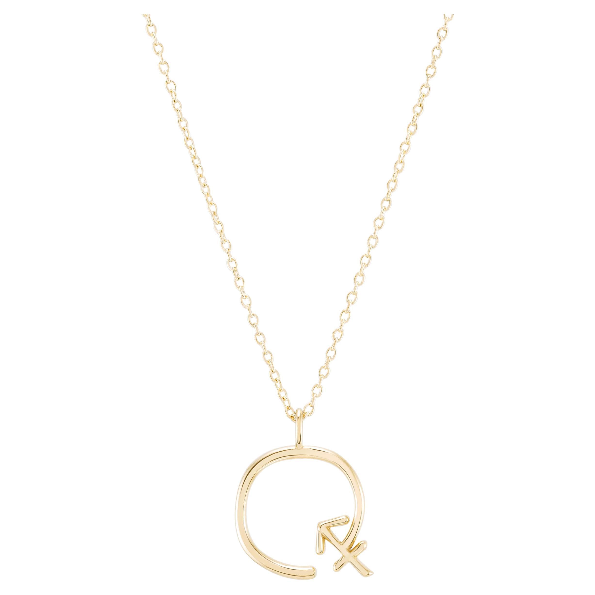 Zodiac Sagittarius 18k Gold Necklace