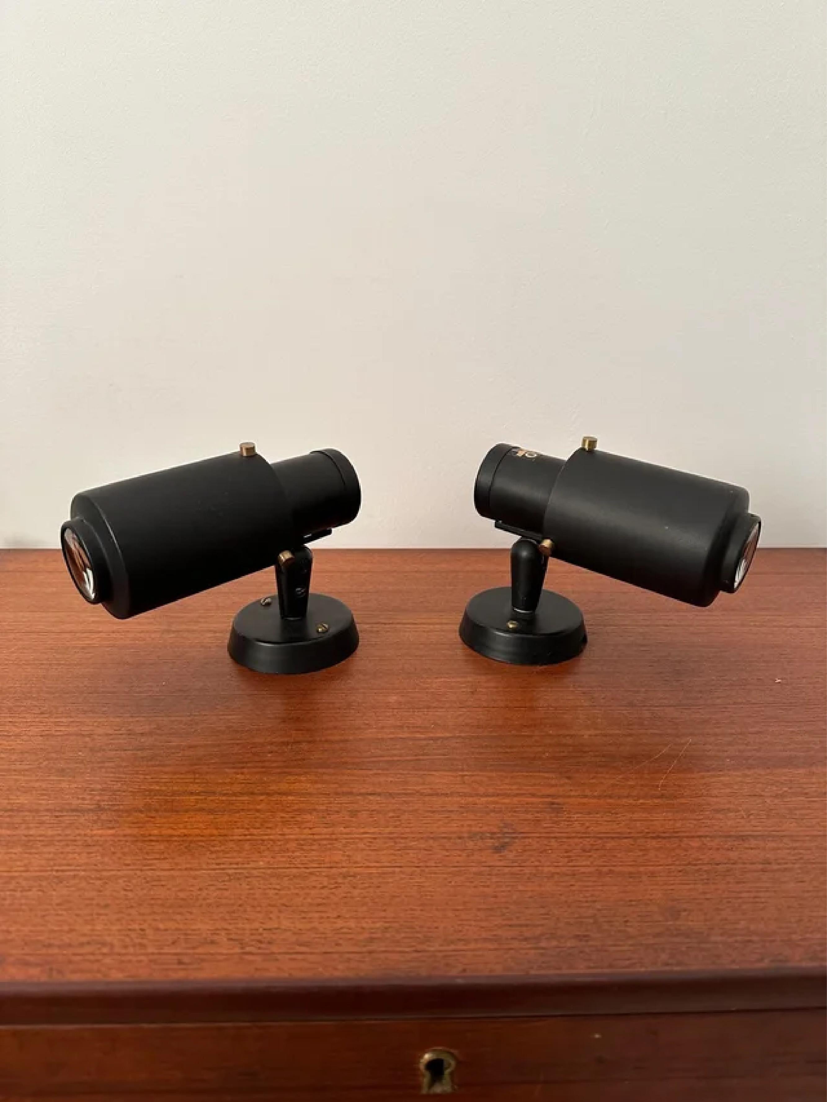 Lacquered Zodiac Sconces by Jacques Biny for Lita, 1950s For Sale