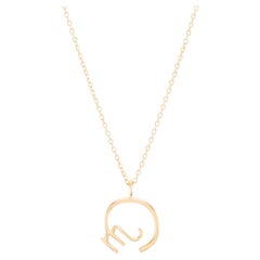 Zodiac Scorpio 18k Gold Necklace