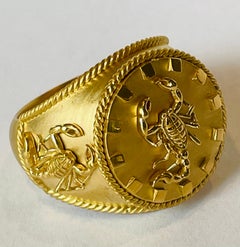 Zodiac Scorpion Ring in 22k Gold by Tagili