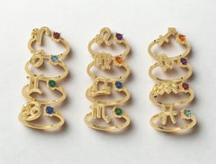 Zodiac signs rings in 14k gold