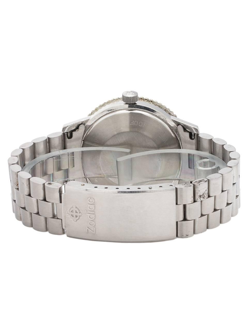 Men's Zodiac Stainless Steel Aerospace GMT Automatic wristwatch, circa 1960s