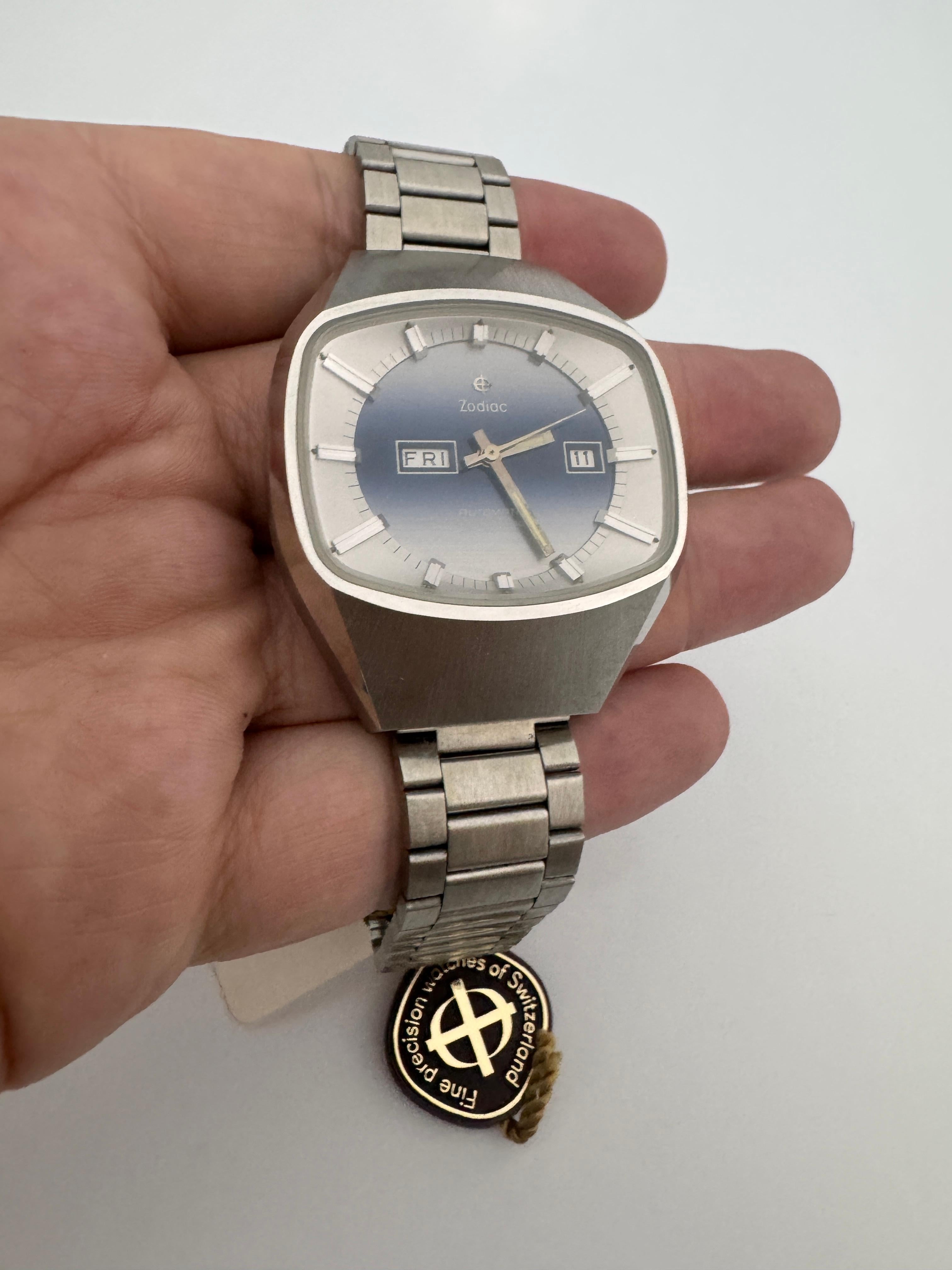 Zodiac SST 36000 Vintage Automatikuhr Ref. 862974 2168 Huge NOS Herrenuhr I im Angebot 6