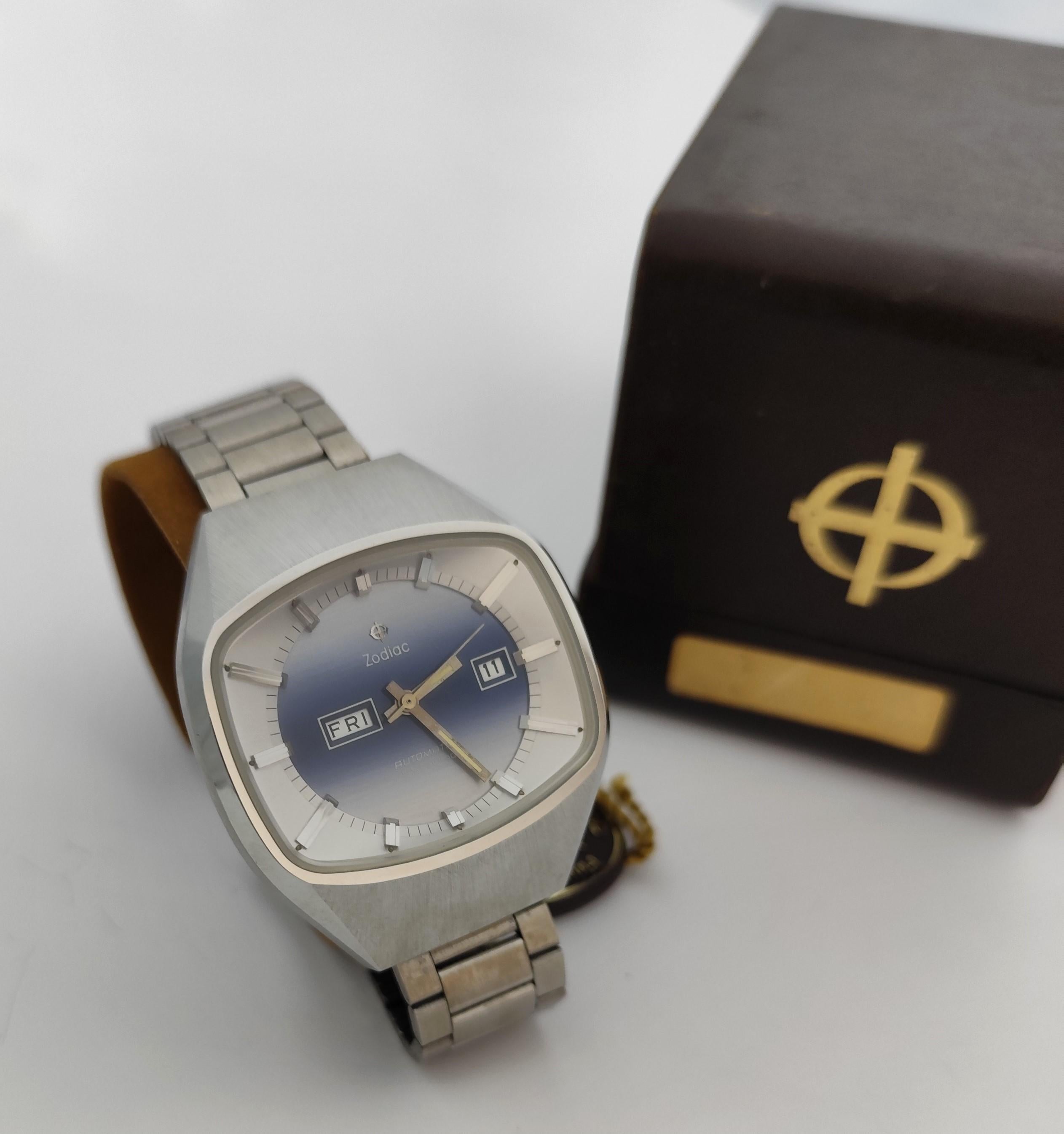 Zodiac SST 36000 Vintage Automatikuhr Ref. 862974 2168 Huge NOS Herrenuhr I für Damen oder Herren im Angebot