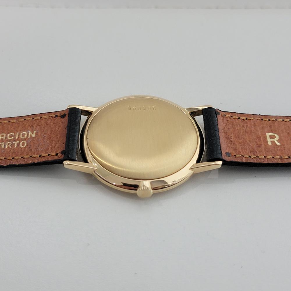 Zodiac Ultra Slim 18k Gold 34mm Herren Handaufzug Dress Watch 1970s Vintage By NA130 im Angebot 7