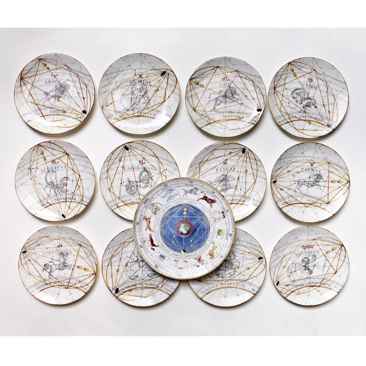 Zodiaco Dinner Plate In New Condition For Sale In Milan, IT
