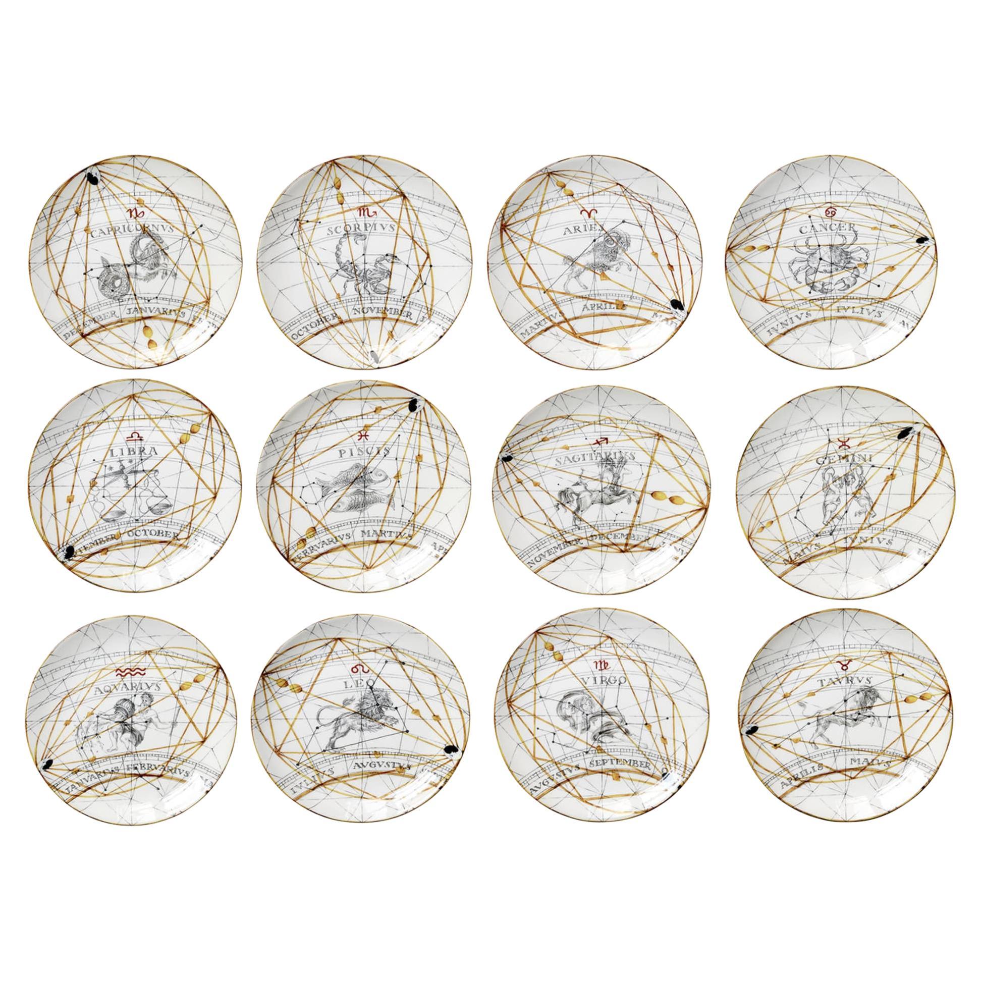 Zodiaco Dinner Set of 12 Plates For Sale
