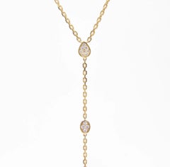Zoe 1.25 Carat Diamond Lariat Necklace in 14k Gold