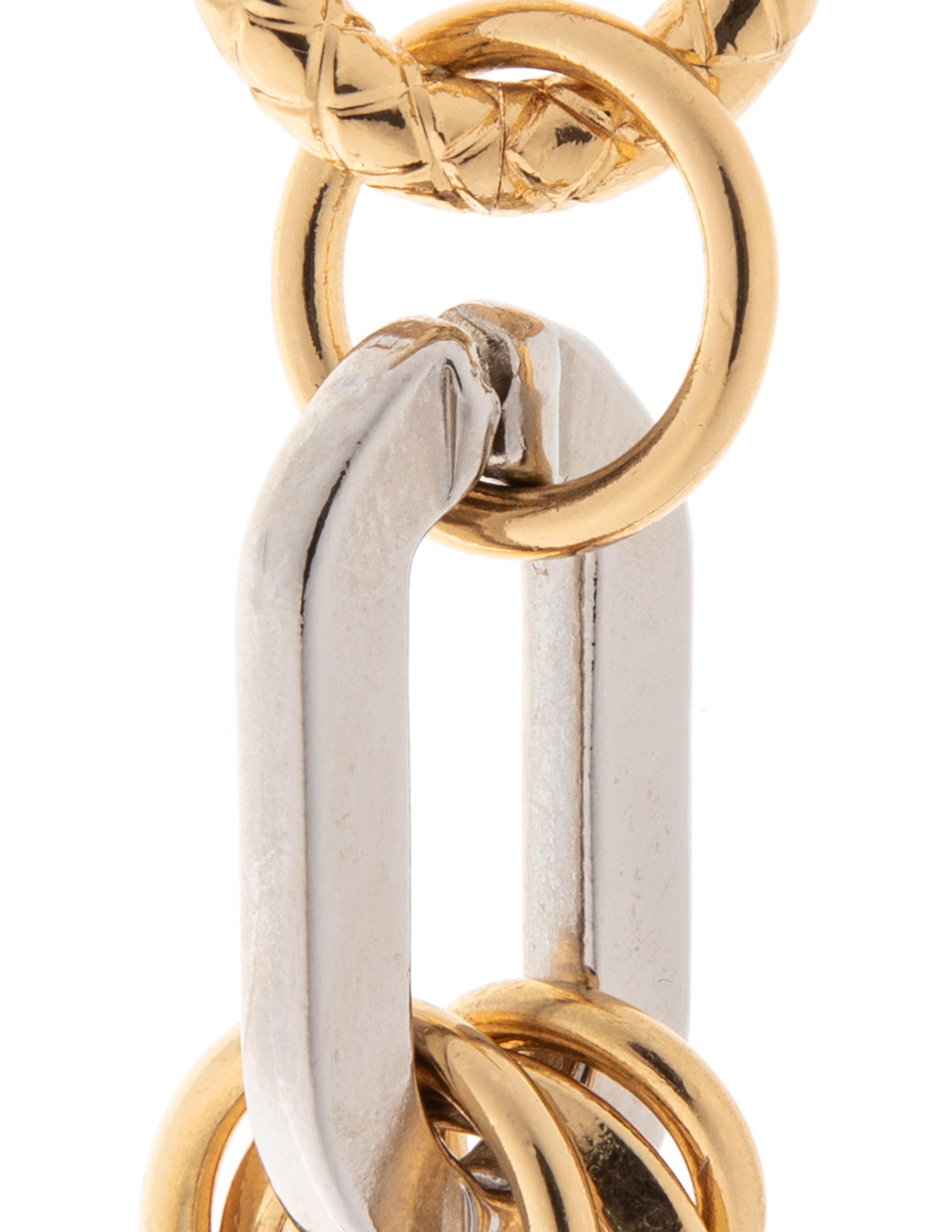 Zoe 24kt gold plated brass chain pendant earrings In New Condition In Capri, IT