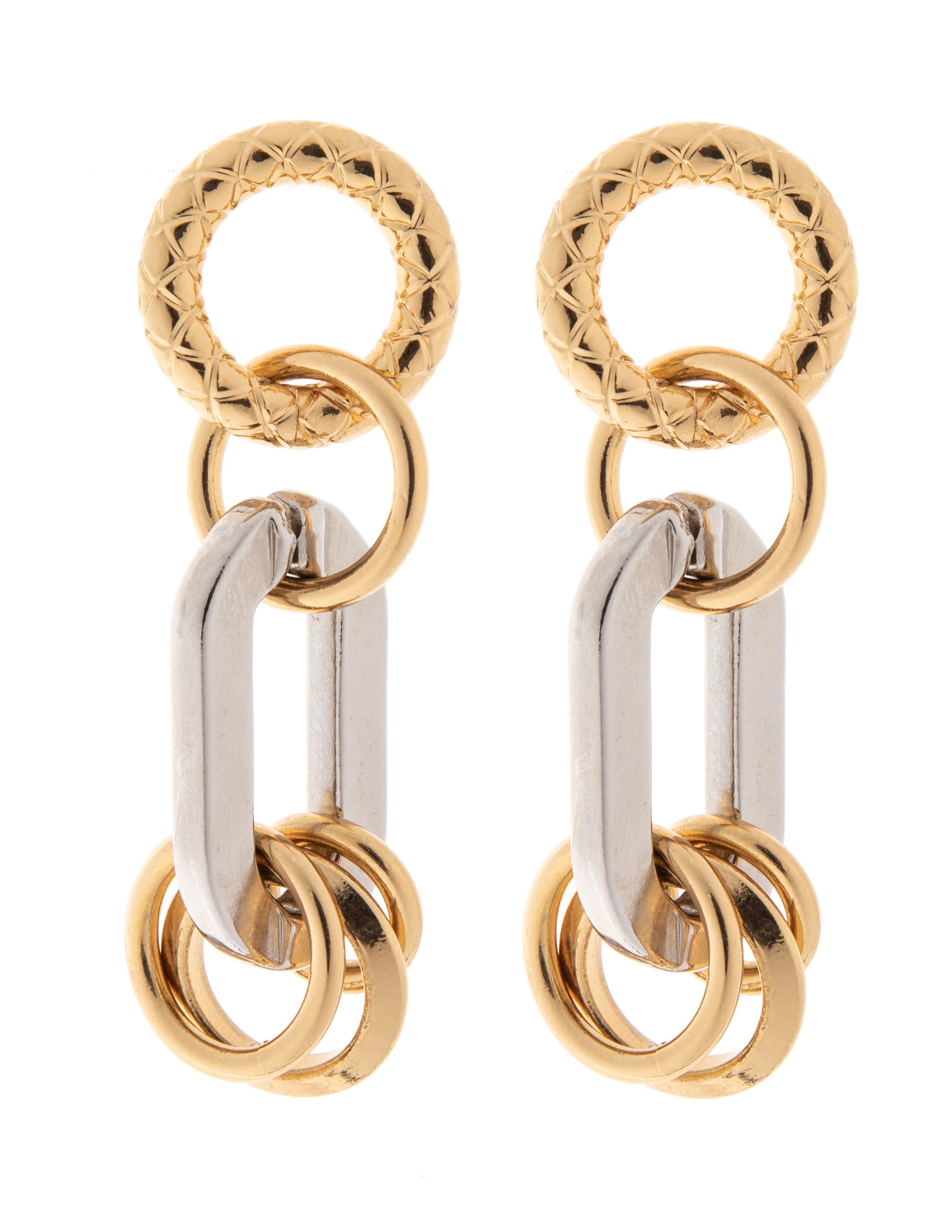 Women's Zoe 24kt gold plated brass chain pendant earrings