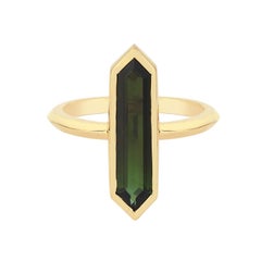 Zoe and Morgan 18 Karat Yellow Gold Green Tourmaline Celeste Ring