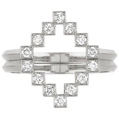 Zoe and Morgan Harmonia 18k White Gold Diamond Wedding Bands