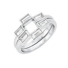 Zoe and Morgan Kester 18k White Gold Diamond Wedding Bands