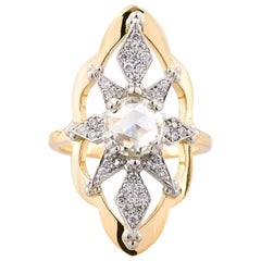 Zoe and Morgan Sitara 18k Yellow Gold Rose Cut Diamond Engagement Ring 