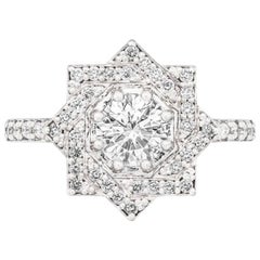 Zoe and Morgan Zinnia 18 Karat White Gold Diamond Engagement Ring