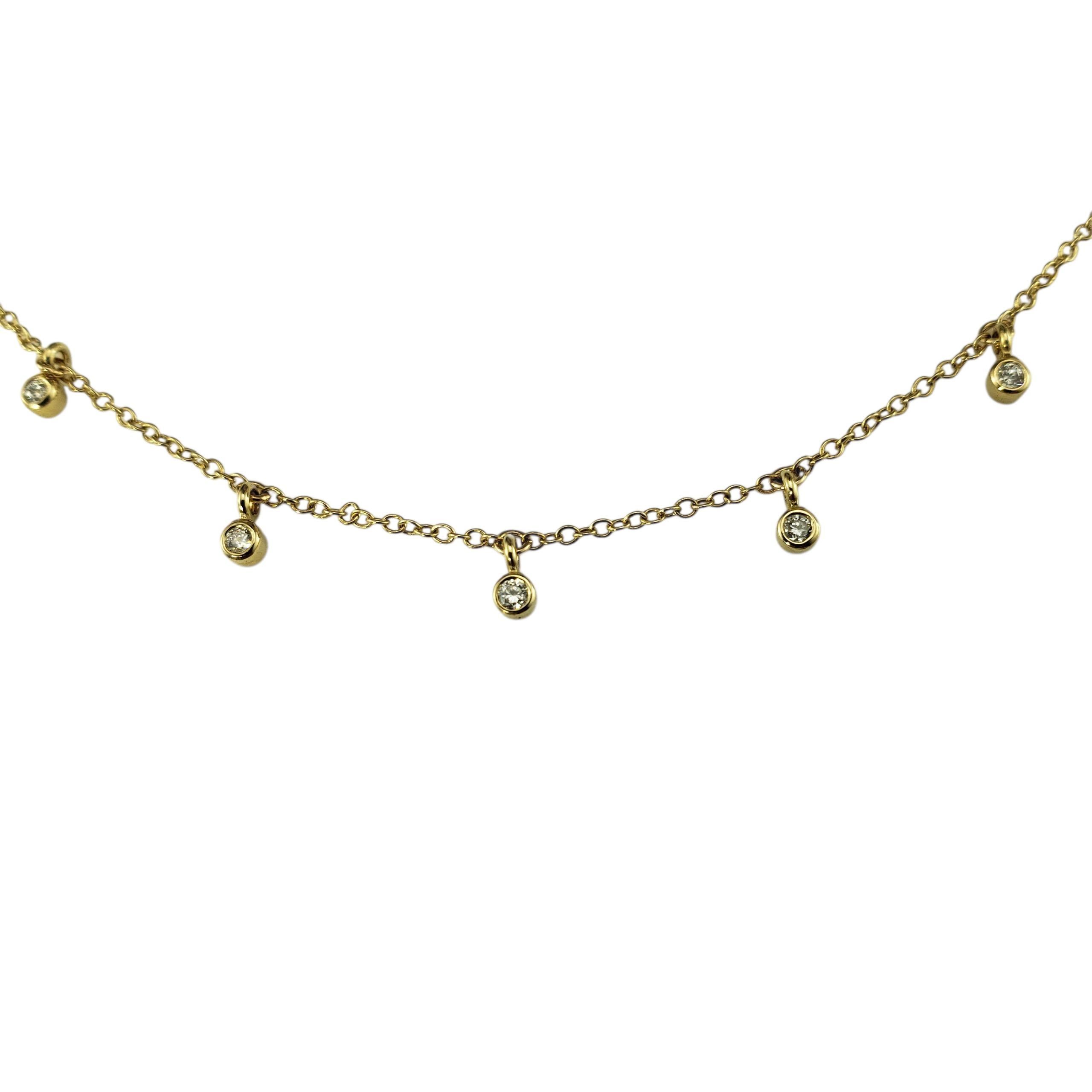 Contemporaneo Zoe Chicco - Collana con castone di diamanti pendenti in oro giallo 14K #23155 in vendita