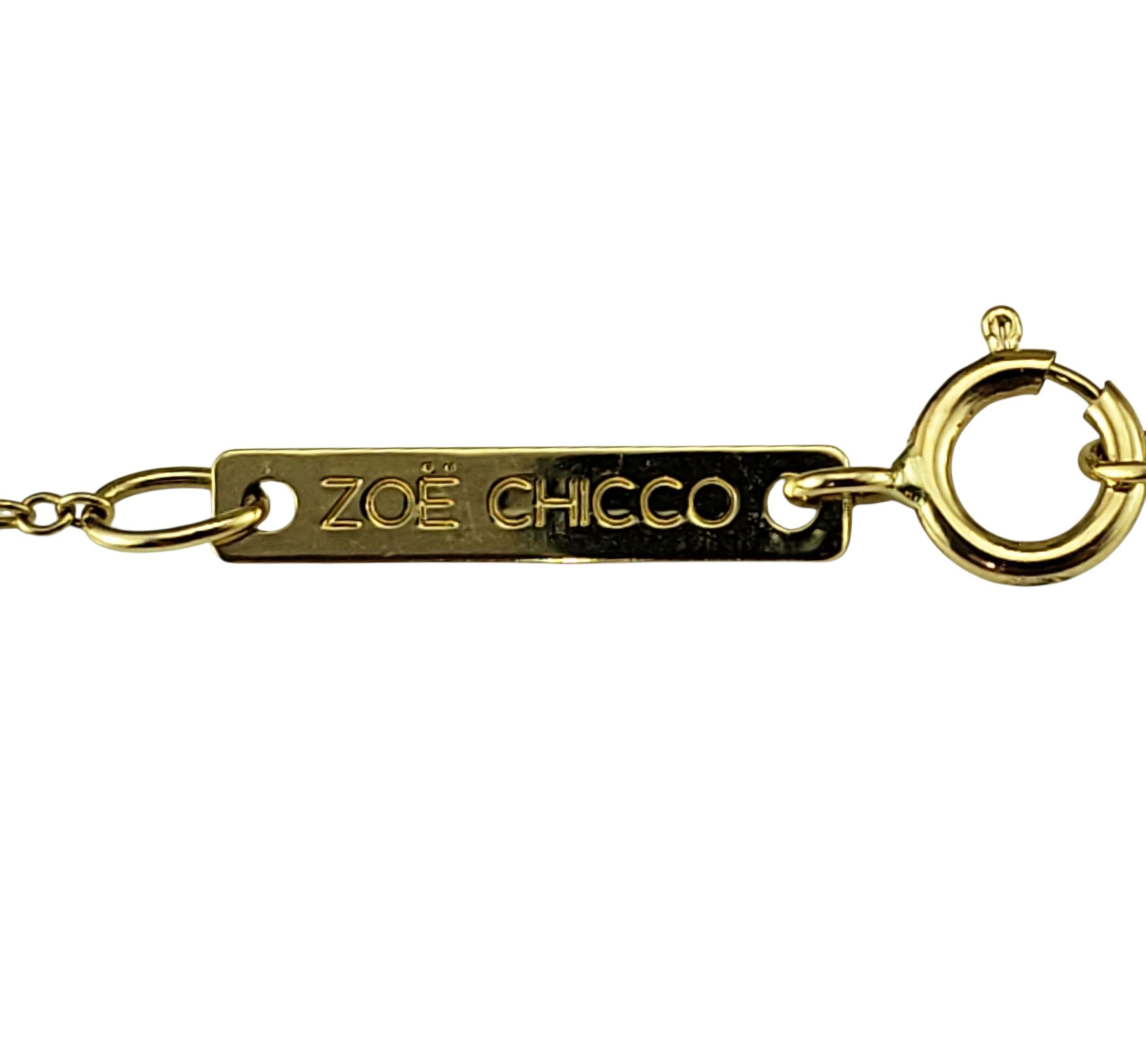 Zoe Chicco - Collana con castone di diamanti pendenti in oro giallo 14K #23155 In condizioni buone in vendita a Washington Depot, CT