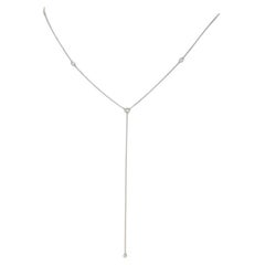 Zoë Chicco 4 Floating Diamonds Lariat Necklace Yellow Gold 14k Rnd .14ctw Adjust