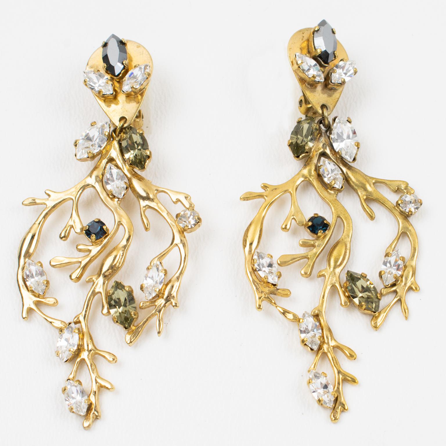 Romantique Pendants d'oreilles à clip ornés de bijoux Zoe Coste pour réminiscence<unk>