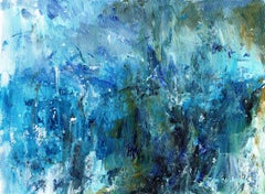 Mer abstraite - The Deep, peinture, huile sur toile