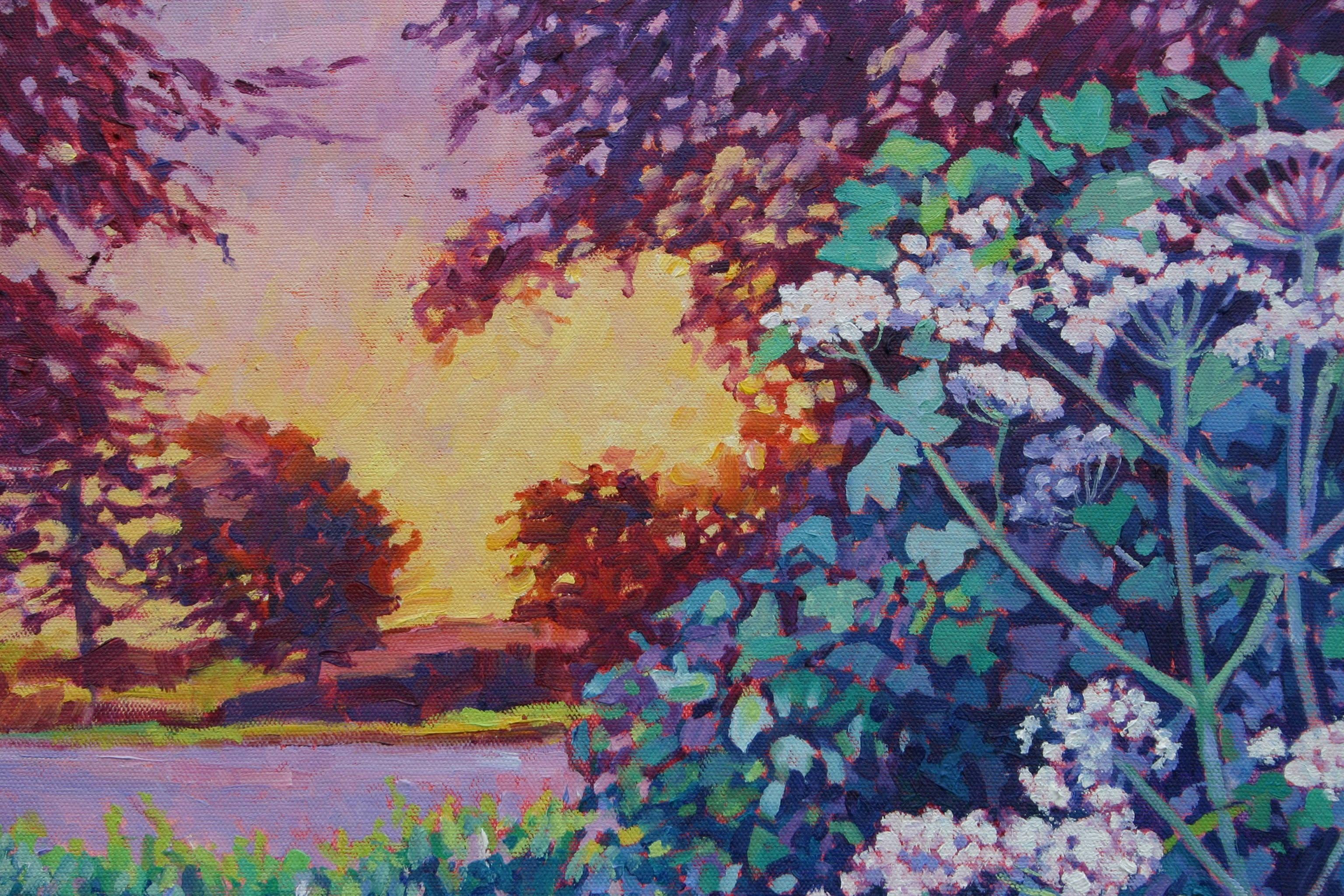 Lampe d'après-midi, peinture, huile sur toile - Impressionnisme Painting par Zoe Elizabeth Norman